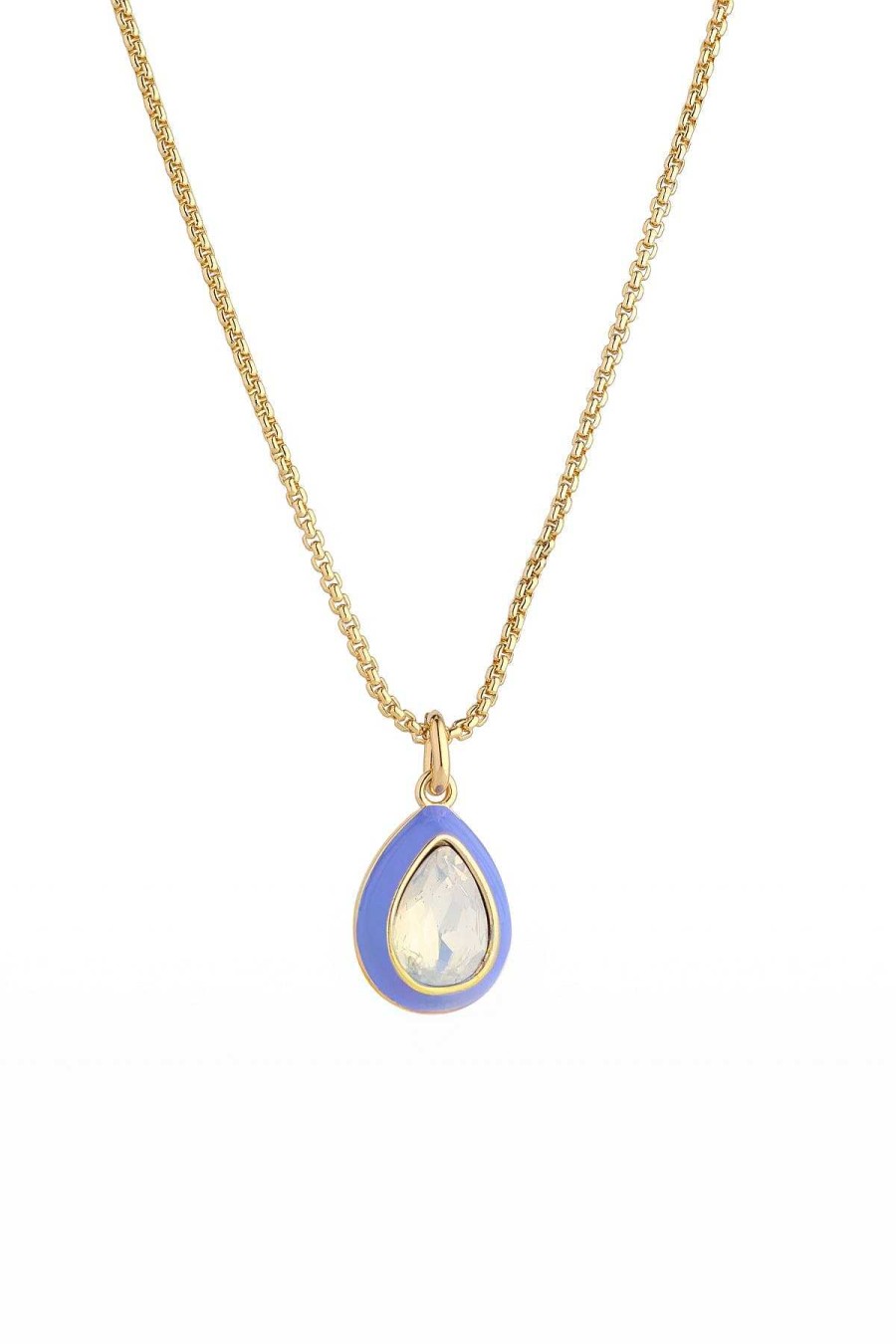 Necklaces | Knight & Day Purple Enamel And Opal Necklace