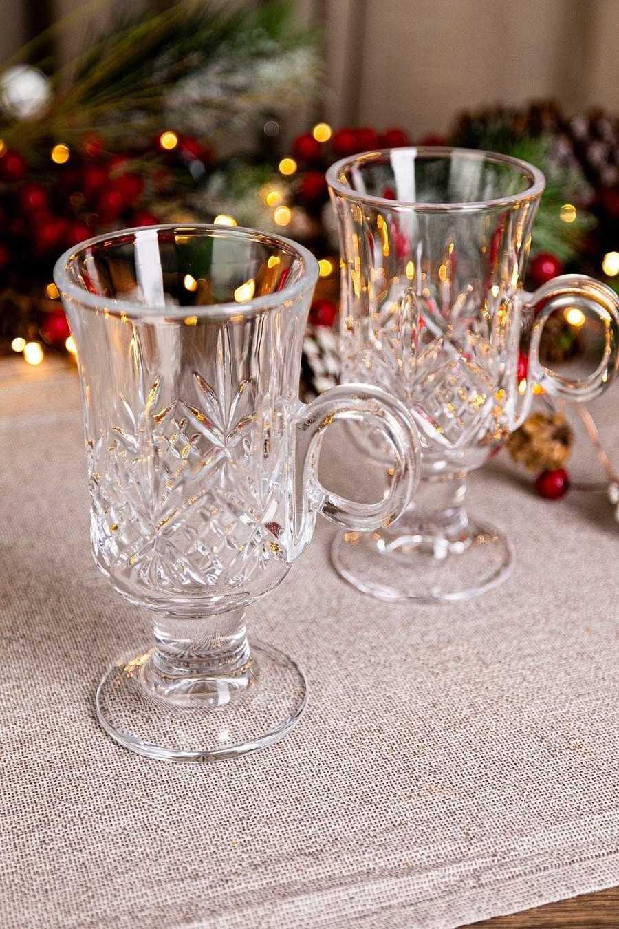 Homeware | Killarney Crystal Trinity Irish Coffee Glasses S/2