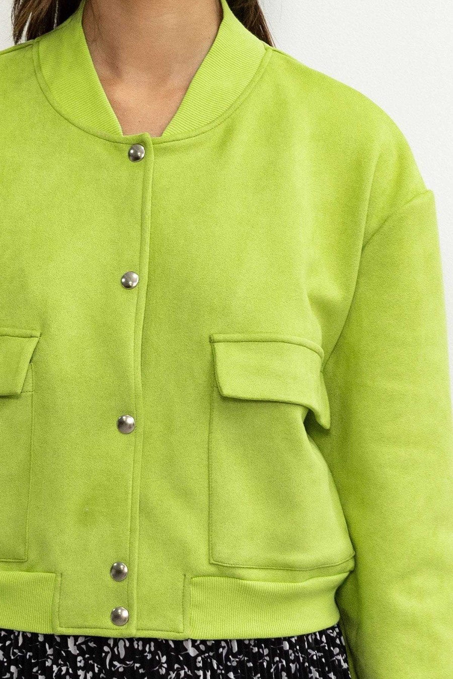 Coats & Jackets | Pala D'oro Sport Green Suede Bomber Jacket