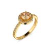 Boxed Gifts | Knight & Day Round Champagne Ring Size 8