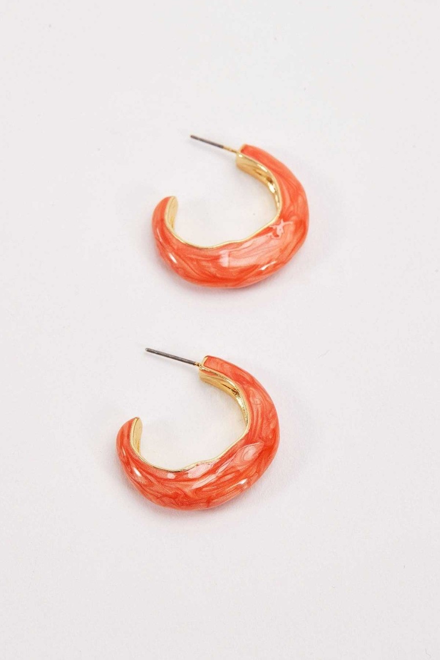 April Edit | Soul Jewellery Orange Wave Hoop Earrings