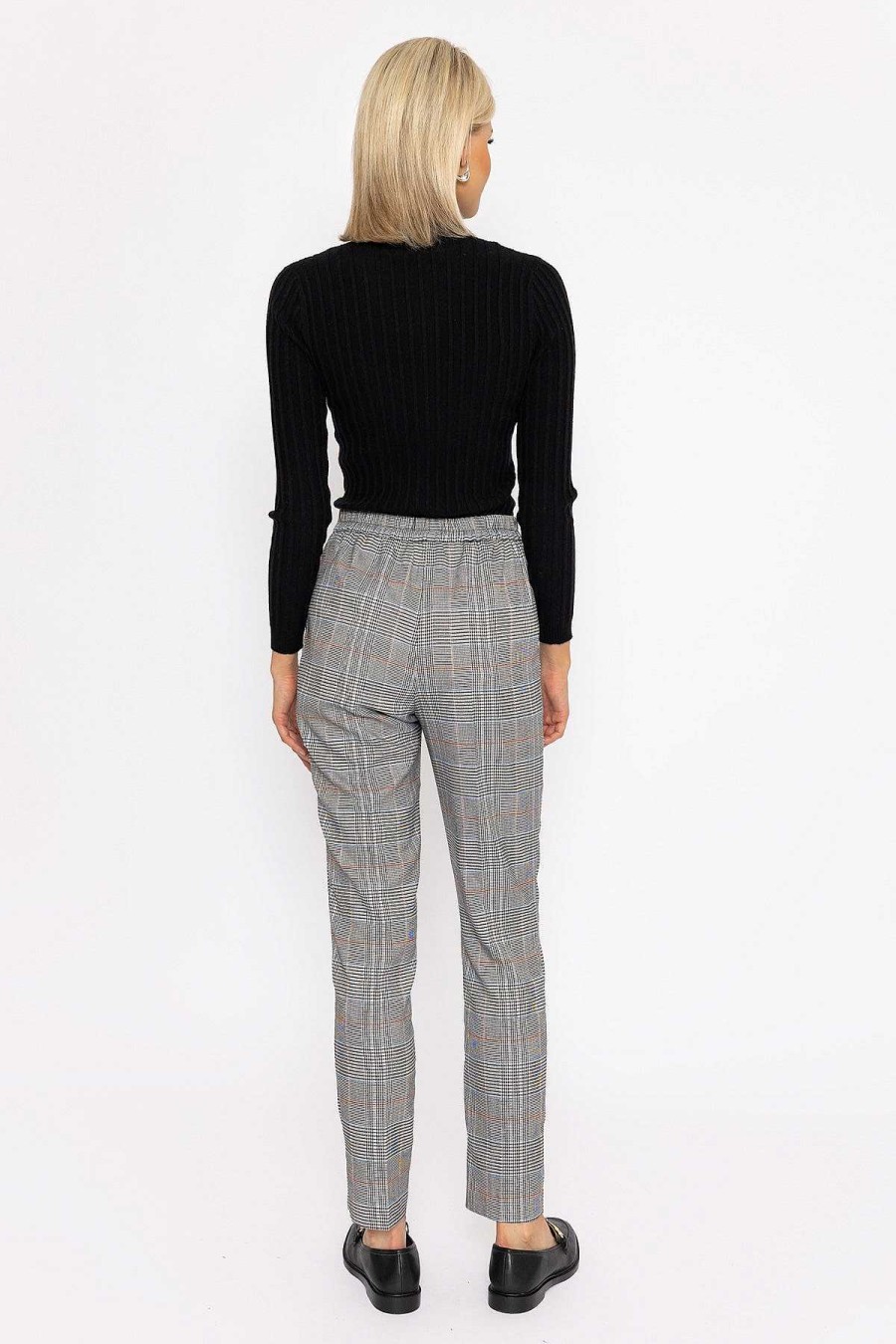 Jeans & Trousers | Rowen Avenue Button Detail Tailored Pant In Check Print