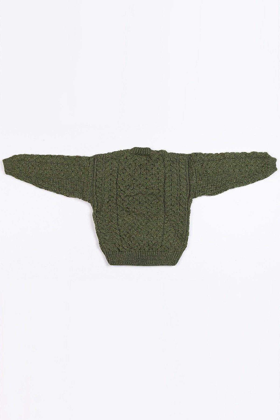 Jumpers & Cardigans | Aran Woollen Mills Kids Aran Cardigan In Green