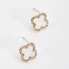 April Edit | Joularie Gold Tone Finish Earrings With Crystals