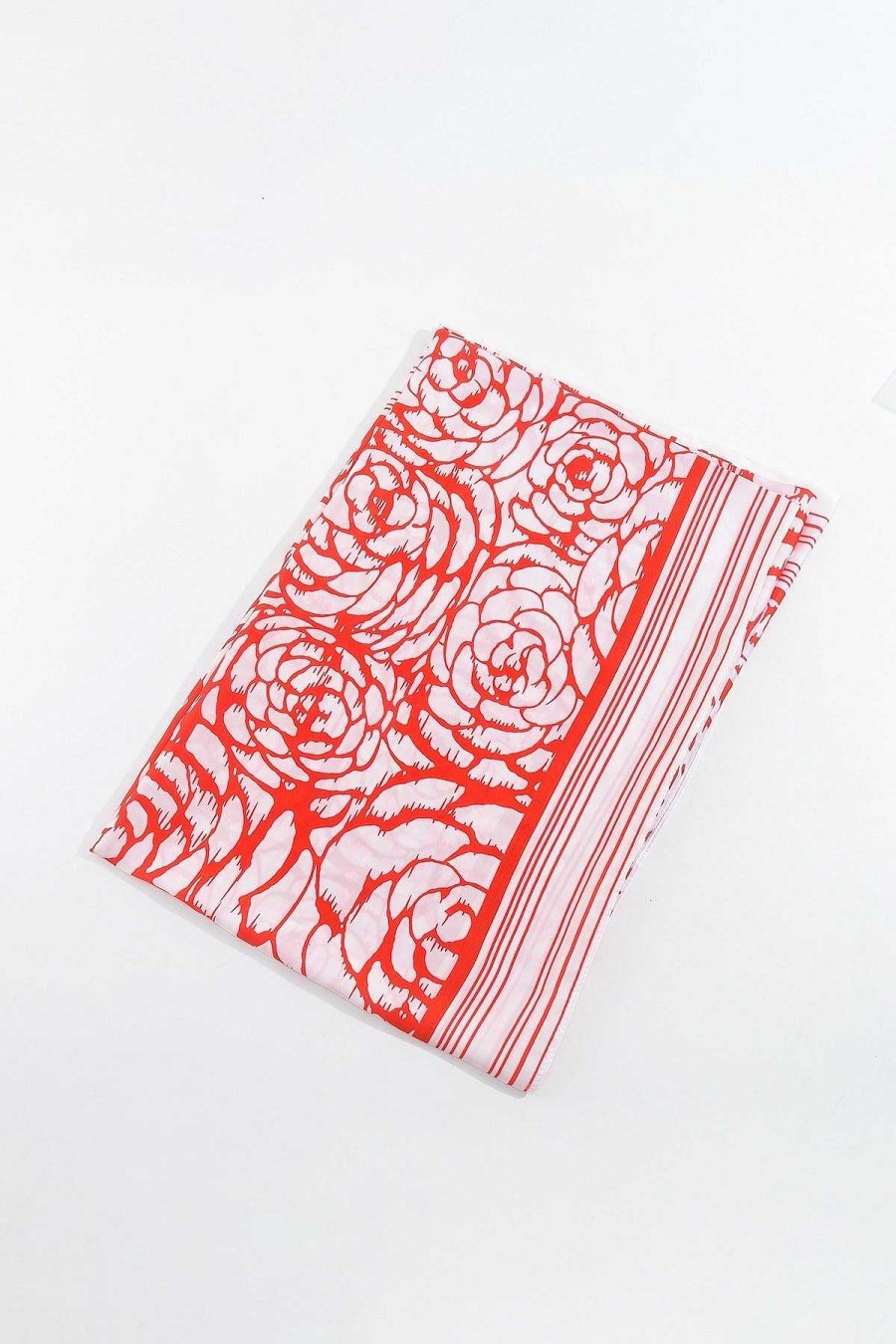 Accessories | SOUL Accessories Two Tone Floral Scarf In Red