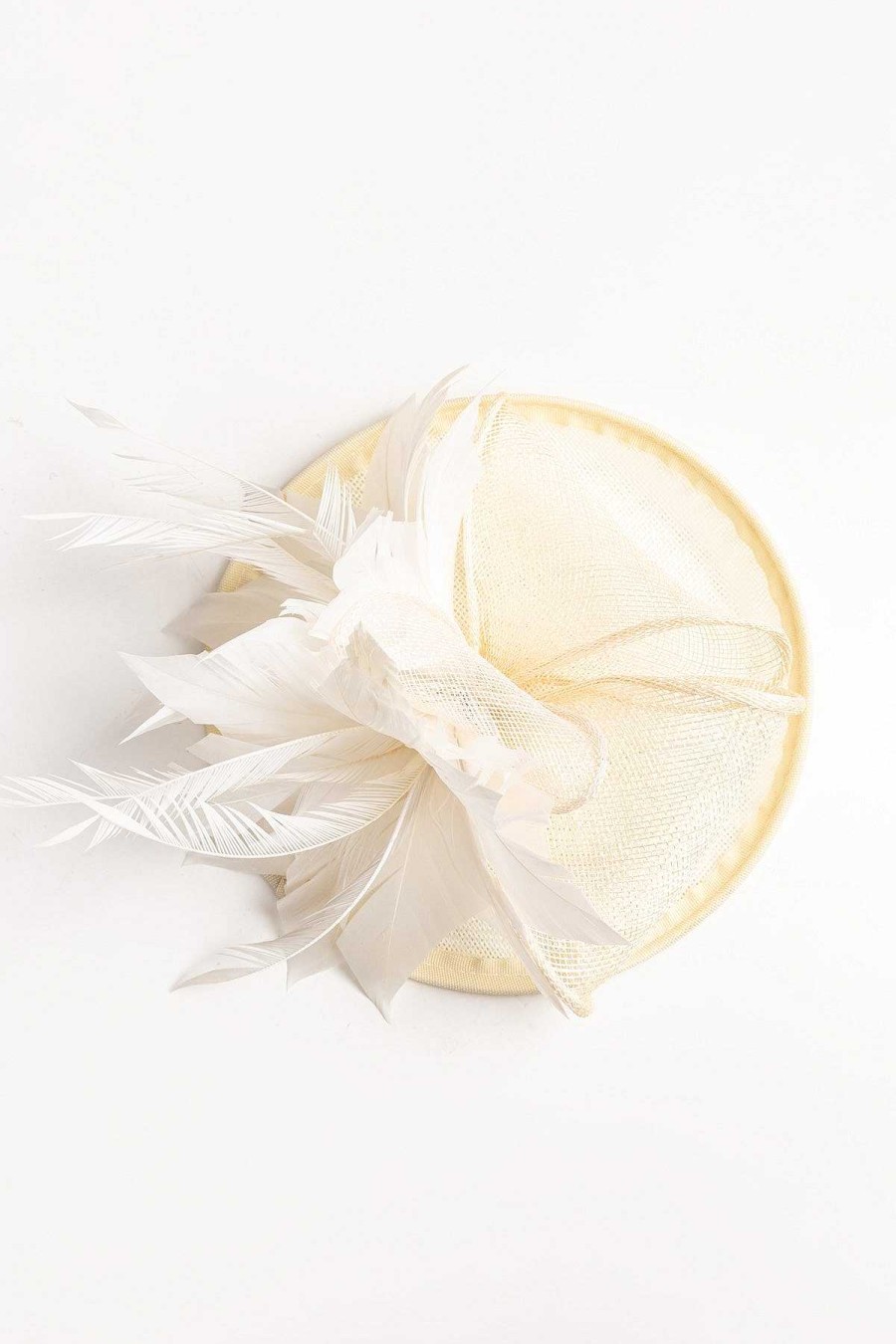 Fascinators | SOUL Accessories Sinamay Feather Fascinator In Cream