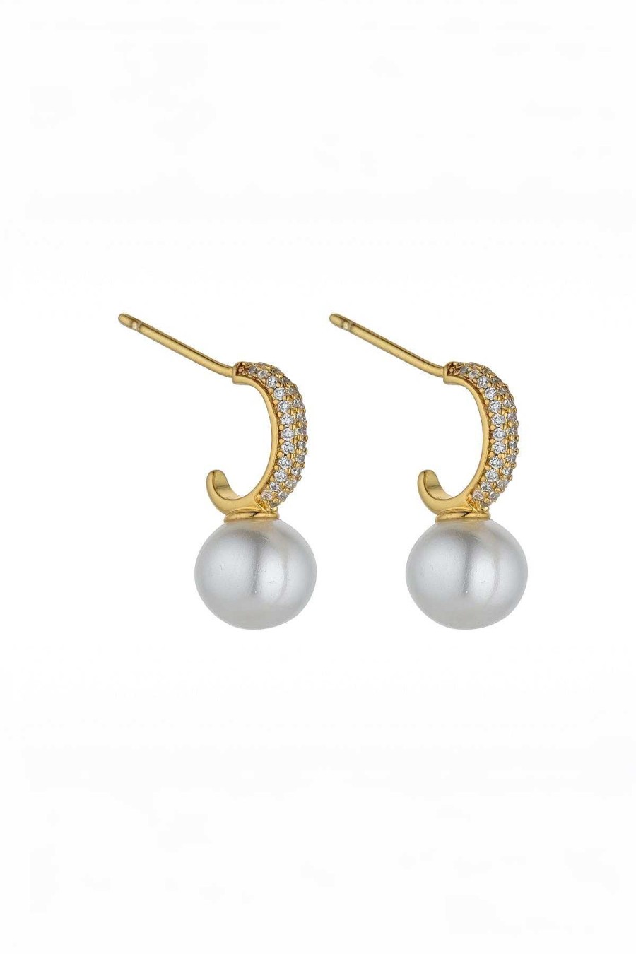 Earrings | Knight & Day Nalani Gold Pearl Earrings