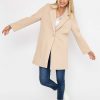 Coats & Jackets | Pala D'oro Cream Scuba Fabric Coat