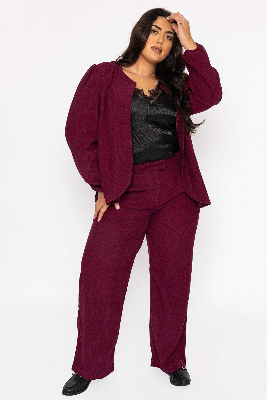 Jeans & Trousers | Rowen Avenue Cord Wide Leg Pant In Plum