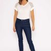 Jeans & Trousers | Voulez Vous Denim Jeans With Stitch Detail In Navy