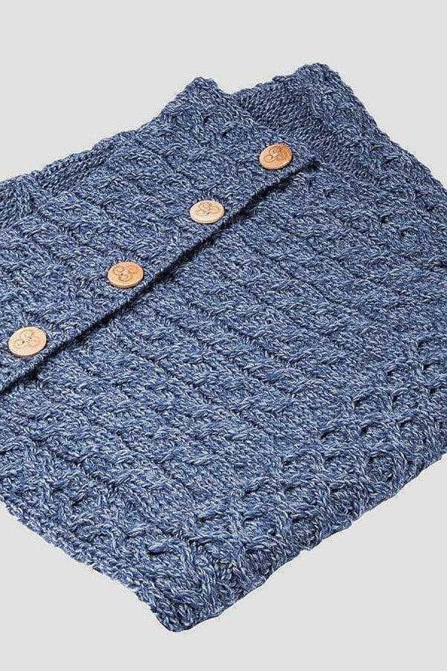 Throws | Aran Woollen Mills Merino Wool Throw In Denim