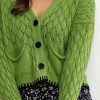 Jumpers & Cardigans | Pala D'oro Sport Green Tipped Edge Cardigan