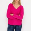 Jumpers & Cardigans | Pala D'oro V-Neck Jumper In Pink