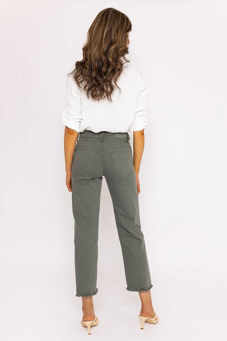 Jeans & Trousers | Kalisson Seamless Hem Jeans In Khaki