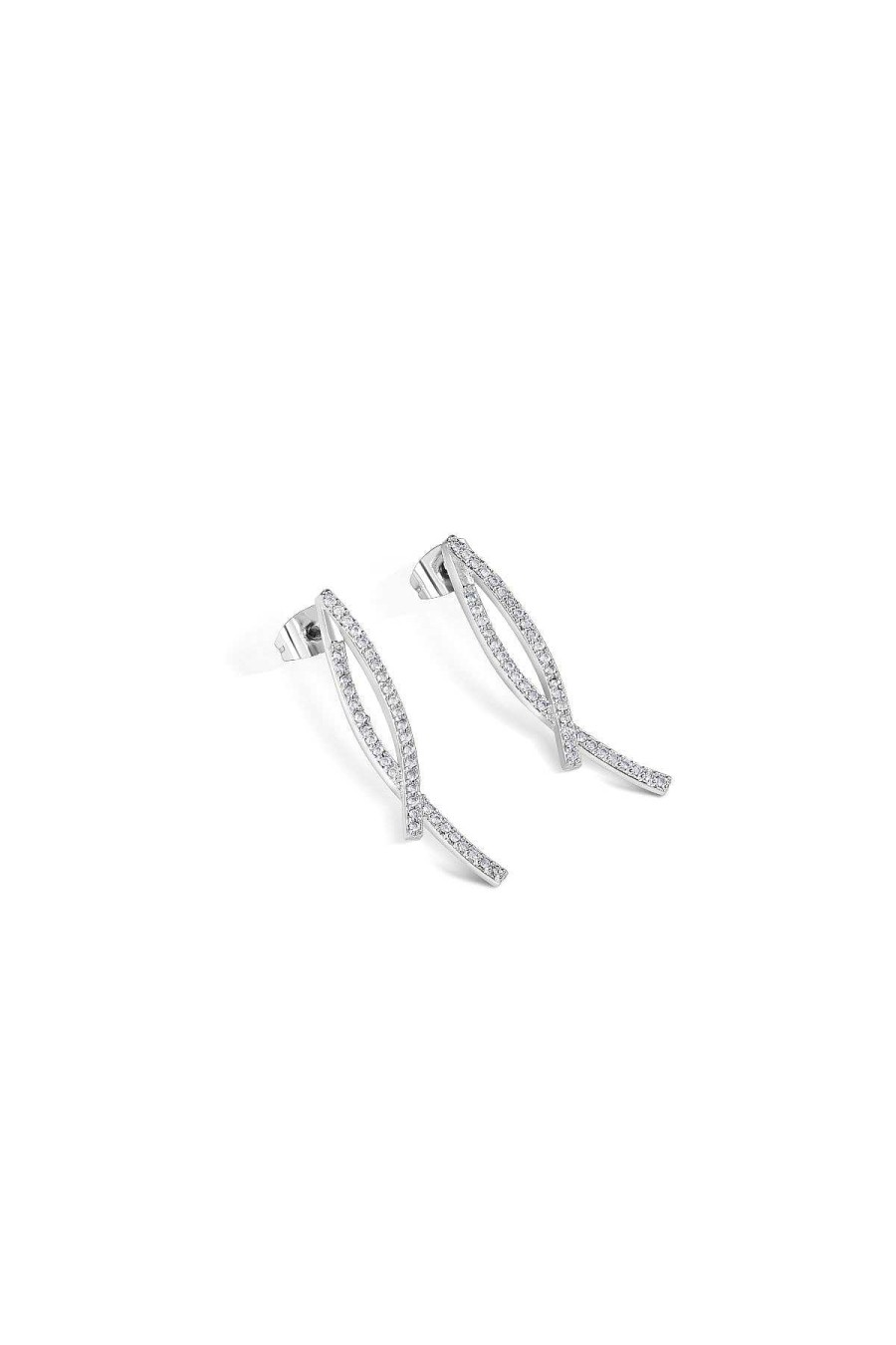 Earrings | Newbridge Silverware Jewellery Cross Over Earrings