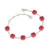 Boxed Gifts | Tipperary Crystal Jewellery Raspberry Cushion Stone Rose Gold Bracelet