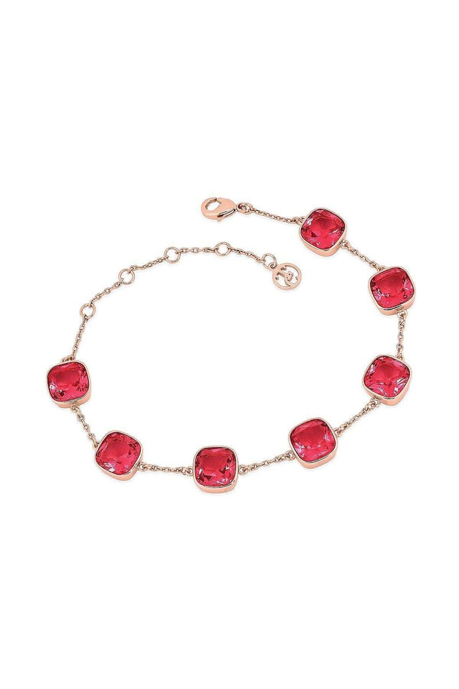 Boxed Gifts | Tipperary Crystal Jewellery Raspberry Cushion Stone Rose Gold Bracelet