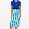 Skirts & Shorts | Pala D'oro Midi Pleated Skirt In Blue Print