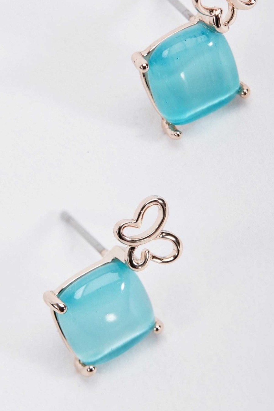 Earrings | Soul Jewellery Aqua Stone Butterfly Earrings