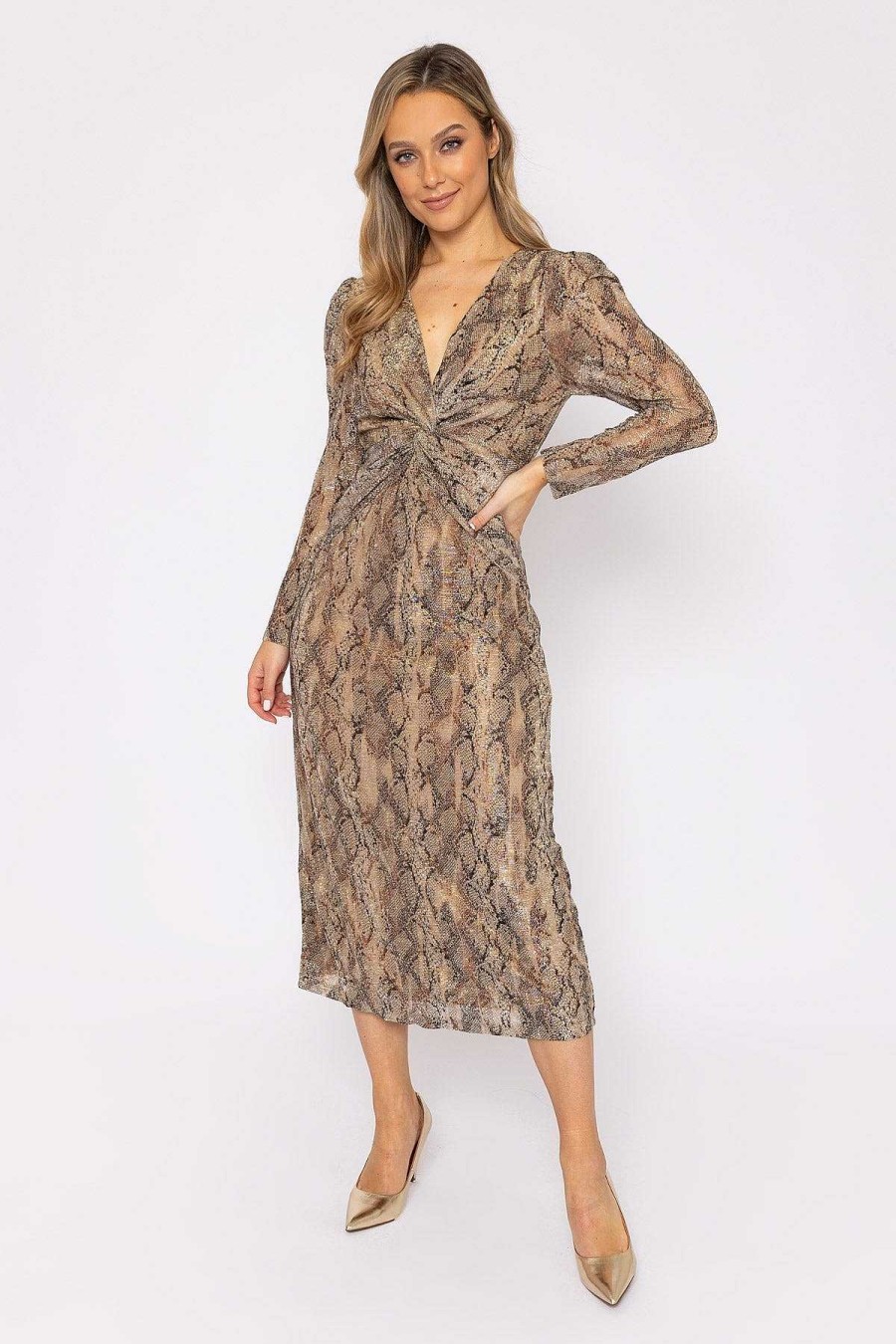 Sale Dresses | Nova of London Animal Print Twist Front Dress