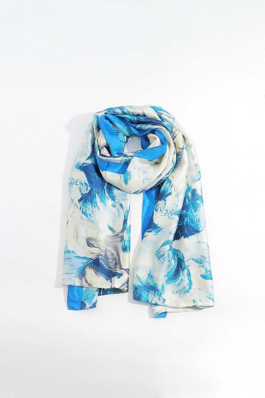 Accessories | SOUL Accessories Watercolour Scarf In Blue