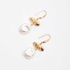 Classic Fashion | Joularie Pearl And Gold Beaded Earrings