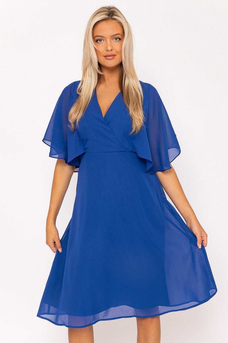 Sale Dresses | Rowen Avenue Cobalt Angel Sleeve Dress