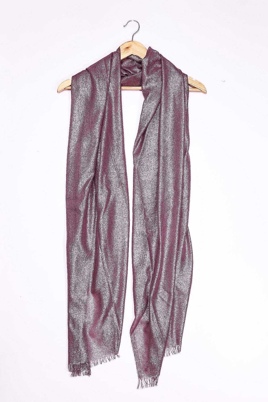 Accessories | SOUL Accessories Lurex Evening Scarf In Wine