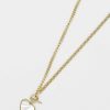 Necklaces | Joularie Braid Chain Necklace With Heart In Gold