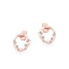 Her | Tipperary Crystal Jewellery Circle Inset Earrings In Rose Gold