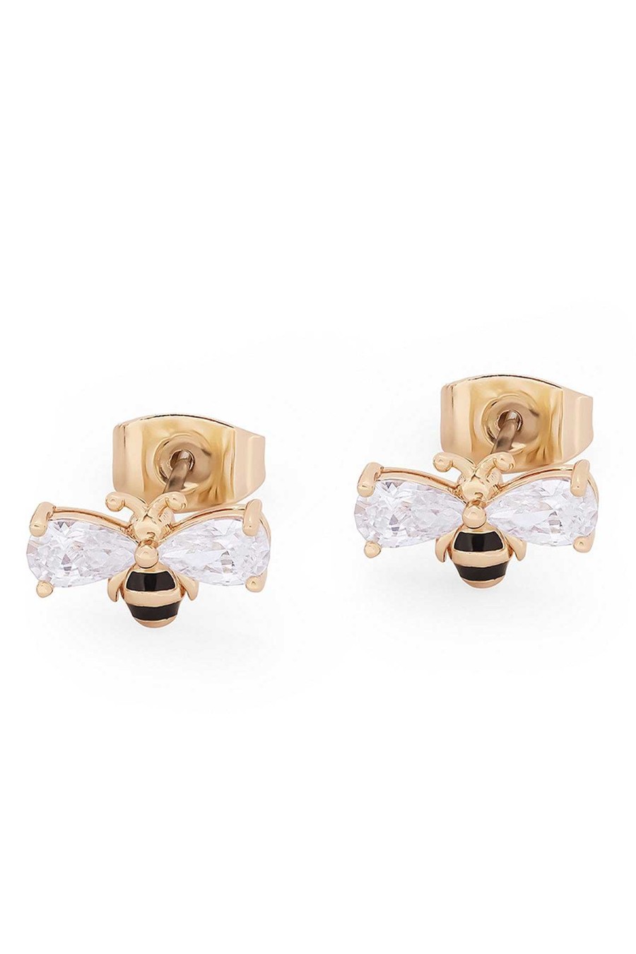 Her | Tipperary Crystal Jewellery Bee Ball Stud Earrings In Gold