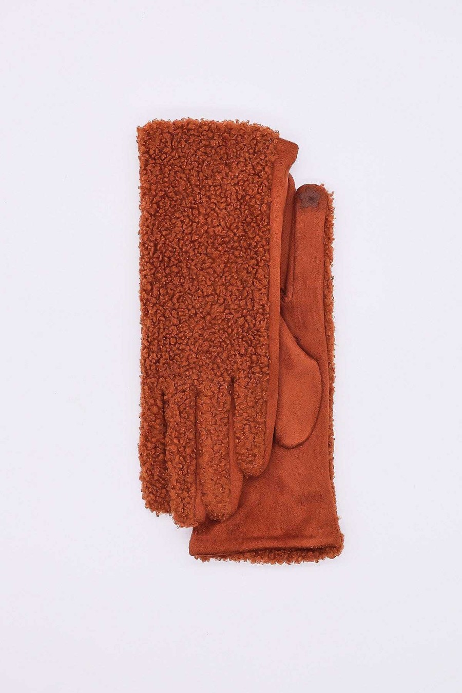 Gloves | SOUL Accessories Boucle Front Glove In Tan