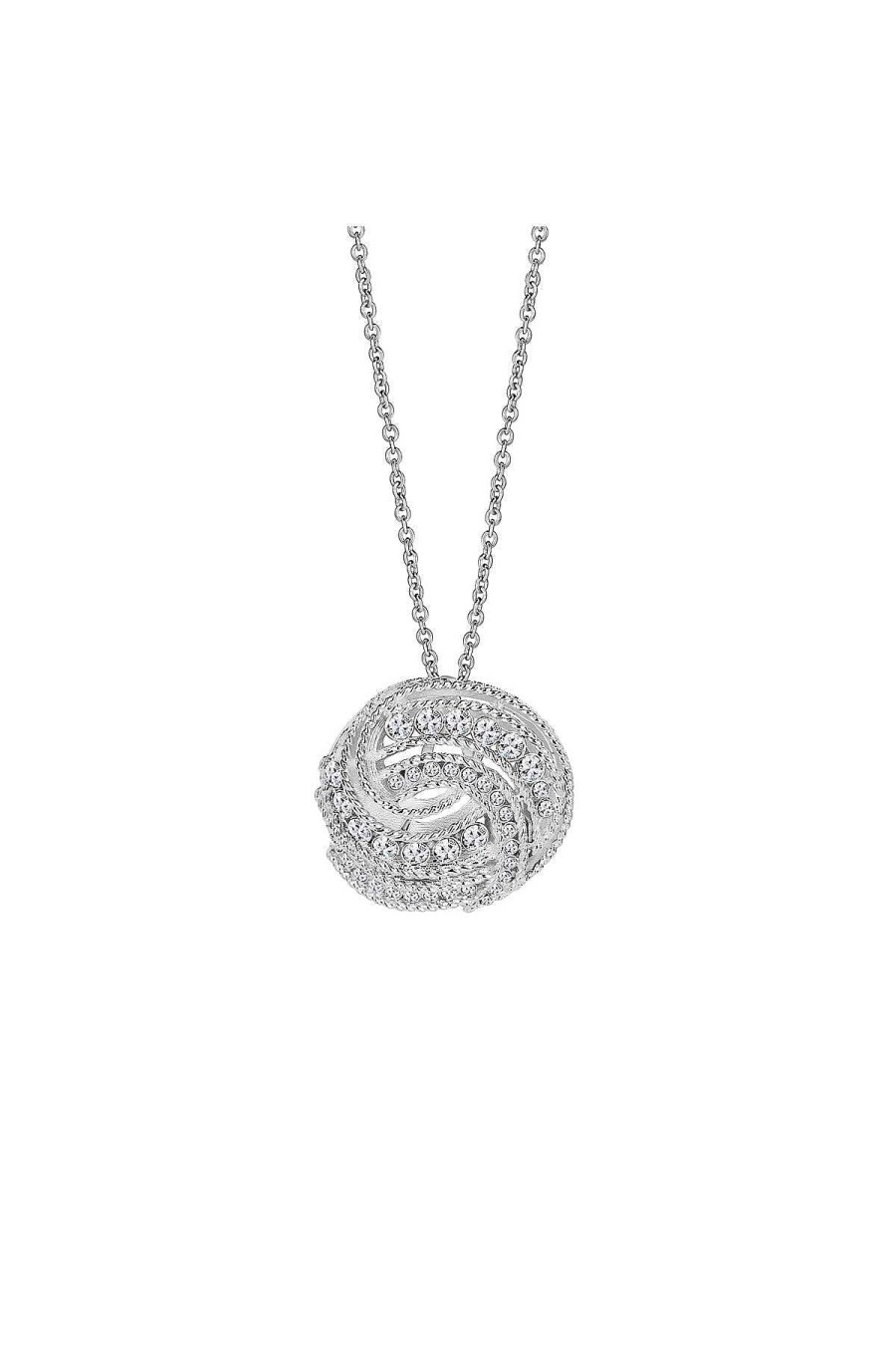 Boxed Gifts | Newbridge Silverware Jewellery Twist Pendant With Clear Stones