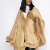 Coats & Jackets | J'aime la Vie Faux Fur Trim Wrap In Camel