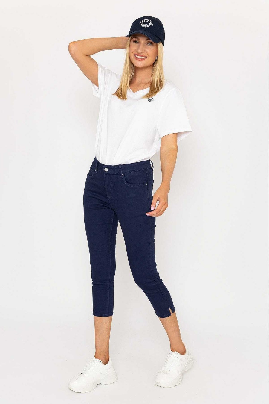 Jeans & Trousers | West Quay Crop Stretch Jeans In Navy