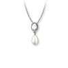 Gran | Newbridge Silverware Jewellery Pearl Drop Pendant With Clear Stone