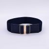 Belts | SOUL Accessories Gold Clasp Elastic Belt In Navy