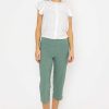 Jeans & Trousers | Kelly & Grace Weekend Bengaline Crop Pant In Khaki