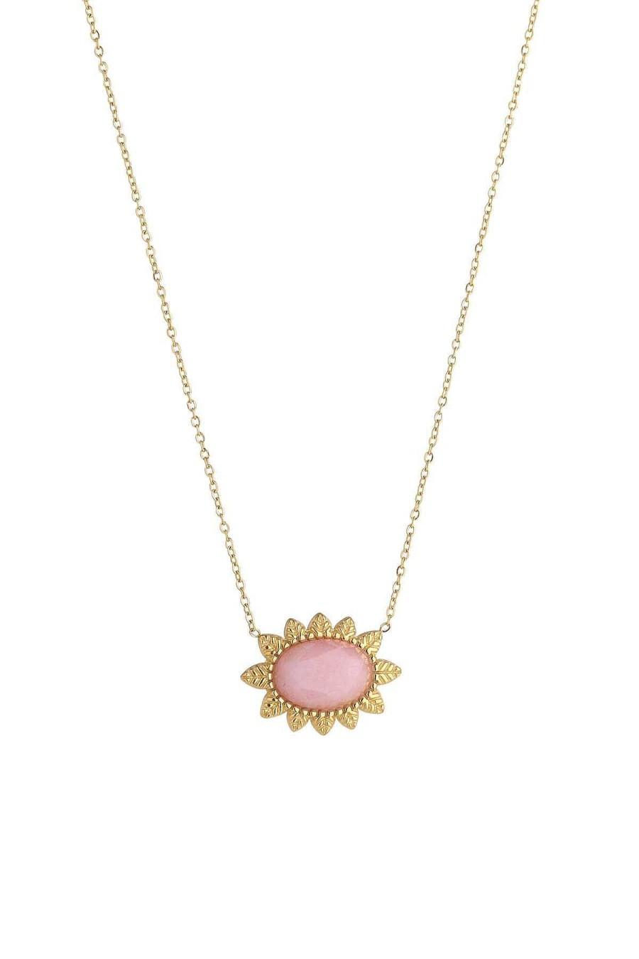 Boxed Gifts | Knight & Day Semi Precious Pink Jade Stone Necklace