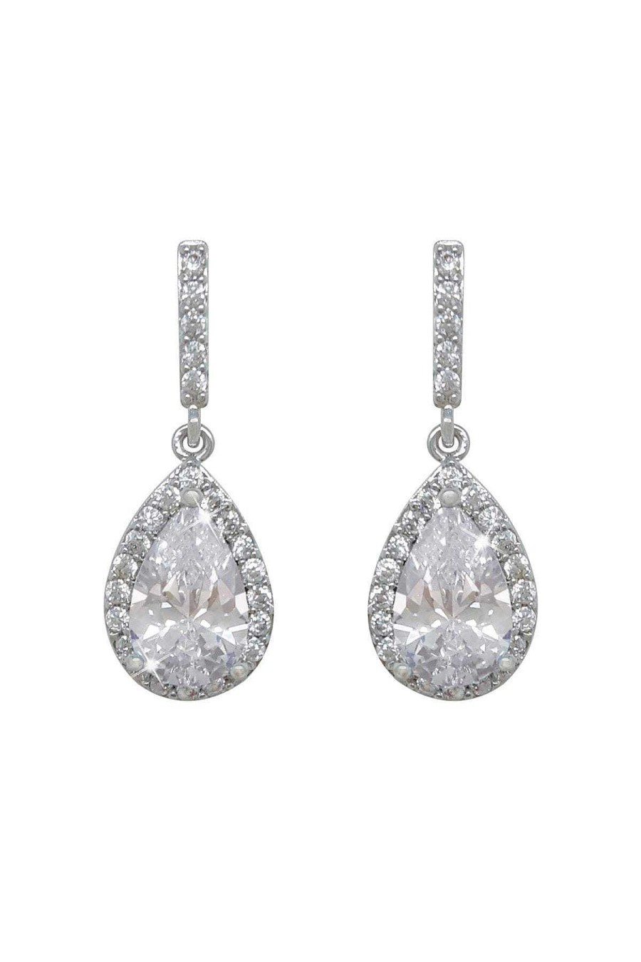 Earrings | Tipperary Crystal Jewellery Silver Pear Shape Earrings