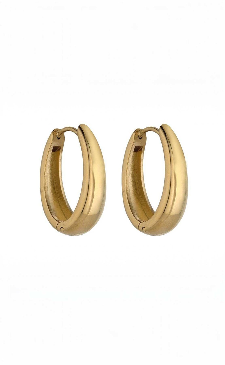 As Seen On Social | Knight & Day Elegant Oval Gold Hoop Earrings