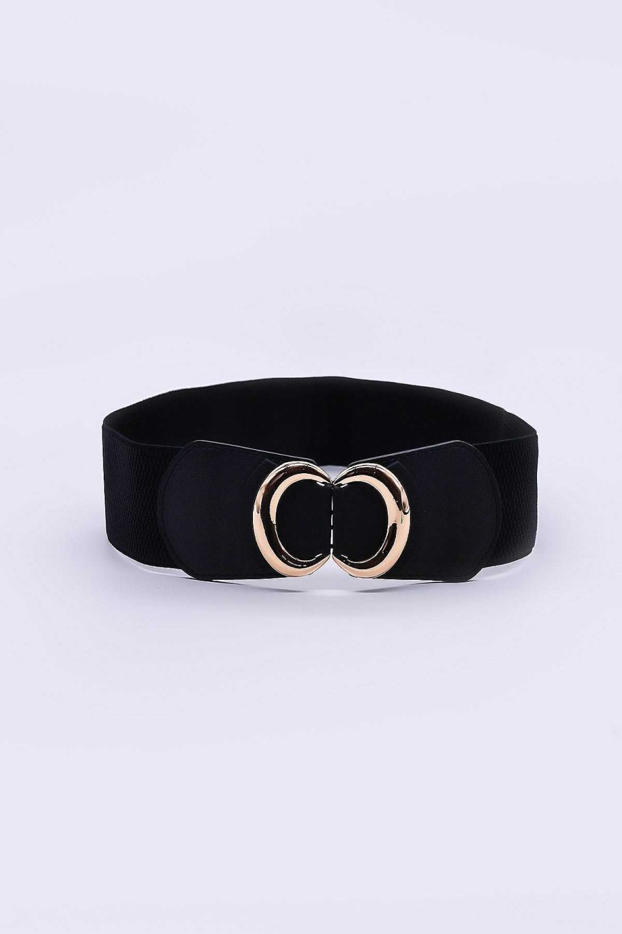 Belts | SOUL Accessories Black Elastic Belt With Gold Clasp