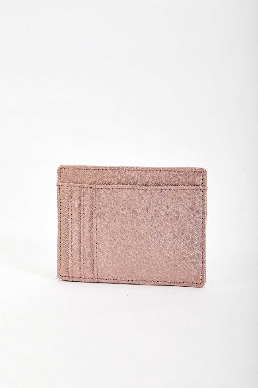 Accessories | SOUL Accessories Leather Card Holder In Rose Gold