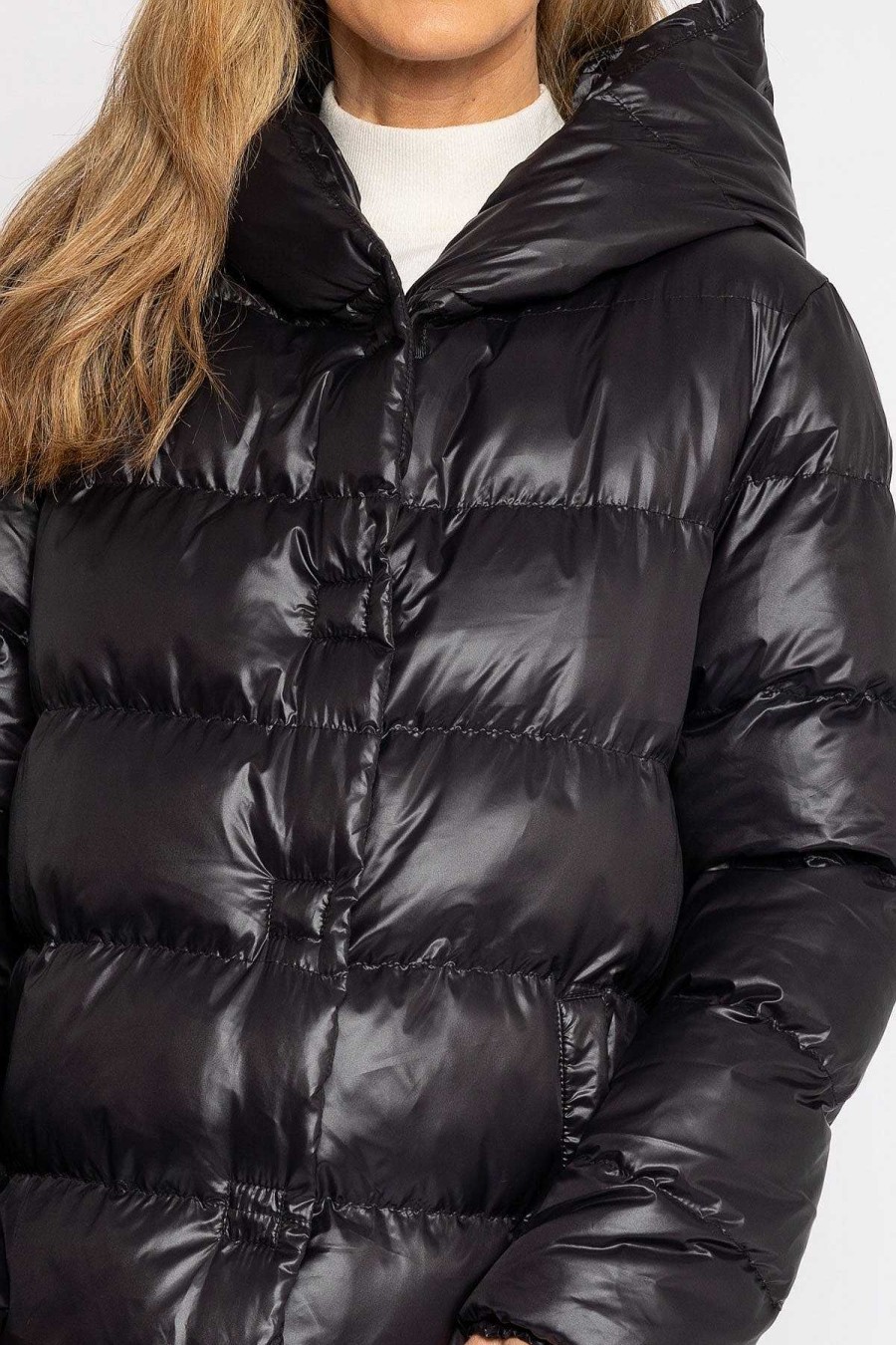 Coats & Jackets | J'aime la Vie Padded Puffer Coat In Black