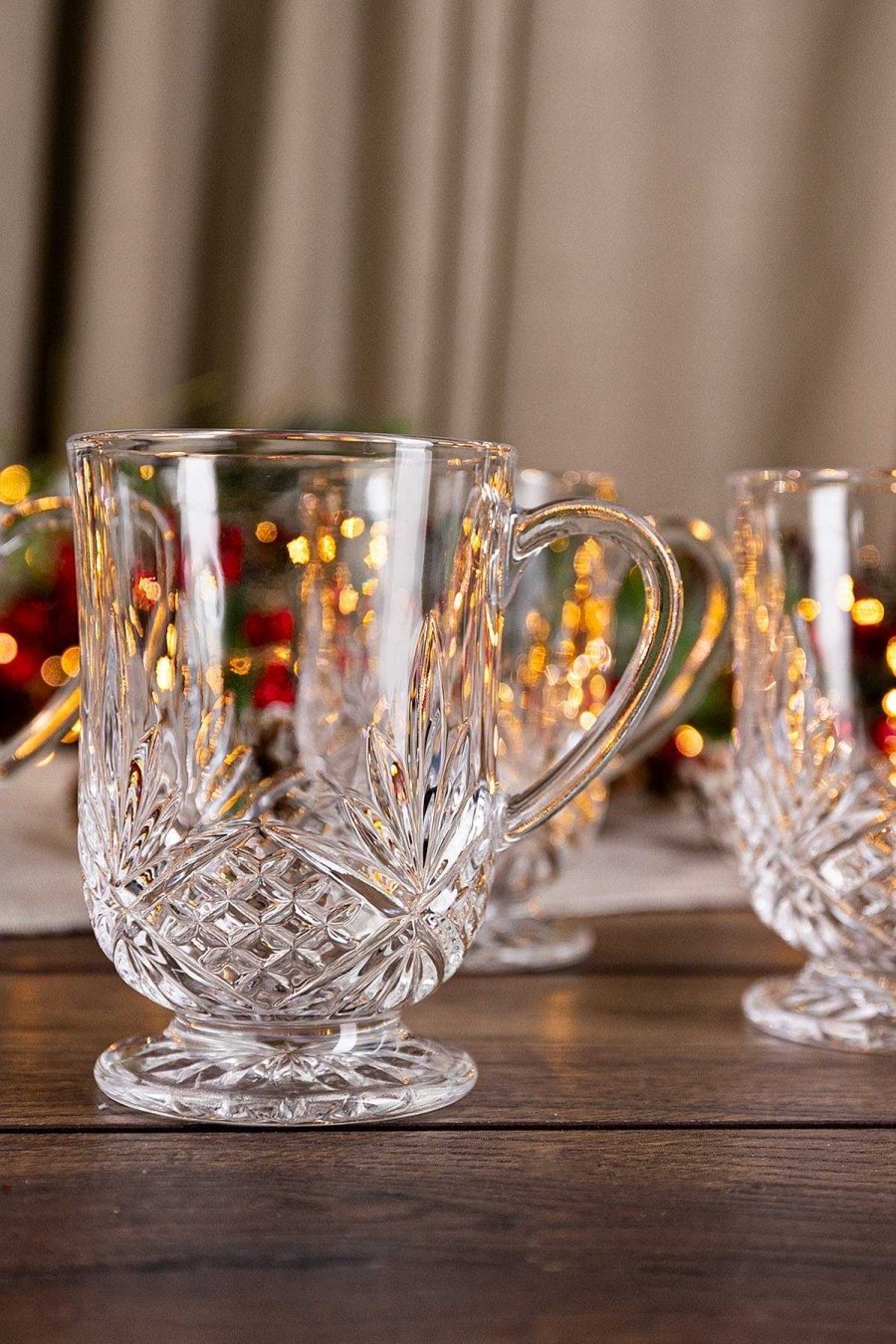 Homeware | Killarney Crystal Trinity Crystal Mugs S/4