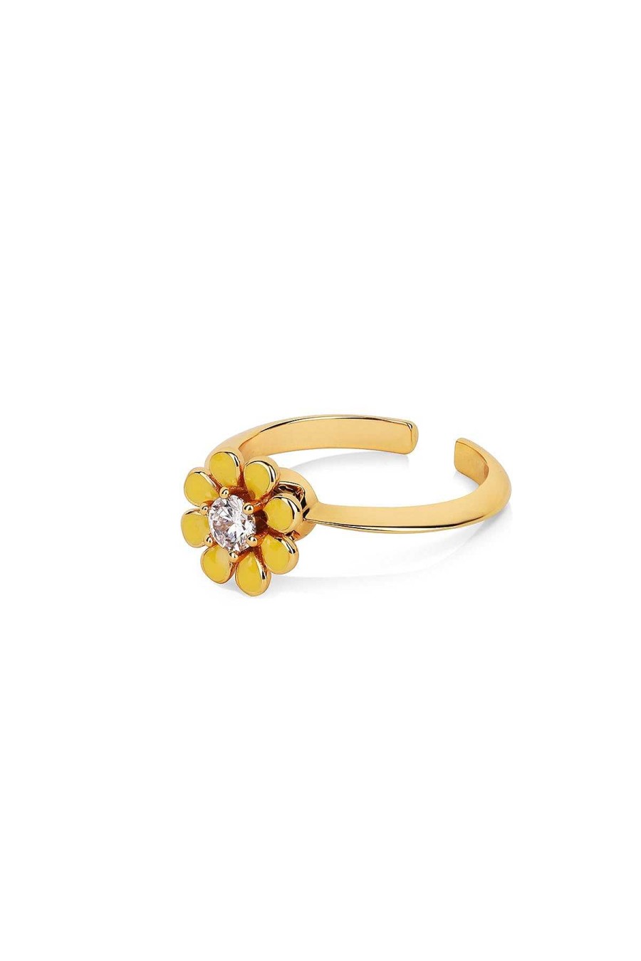 Teenager | Newbridge Silverware Jewellery Yellow Flower Revolving Ring