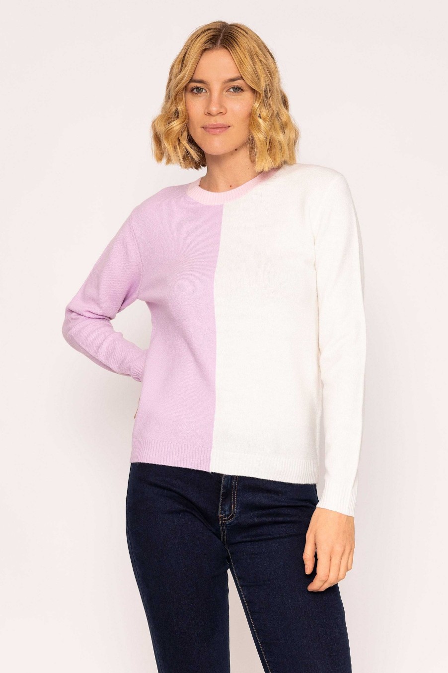 Jumpers & Cardigans | Kelly & Grace Weekend Panel Knit In Lilac