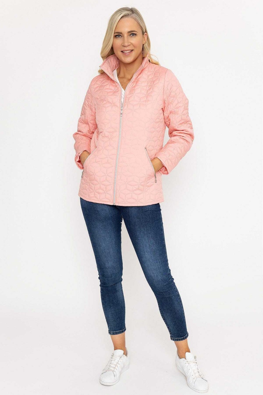 Coats & Jackets | Voulez Vous Ultrasonic Quilt Jacket In Pink