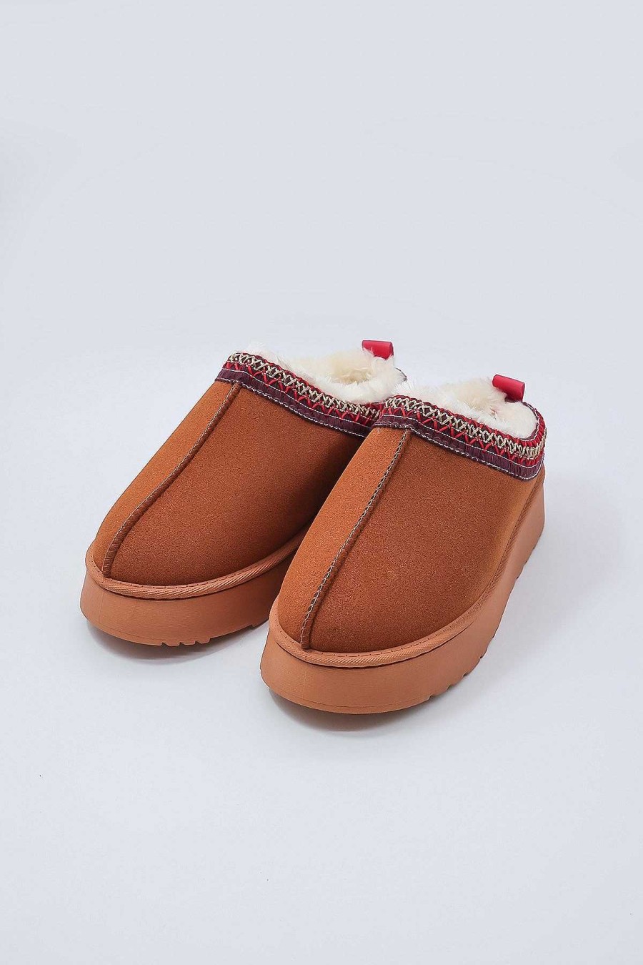 Nightwear | Cherish Accessories Faux Fur Cosy Slippers In Tan