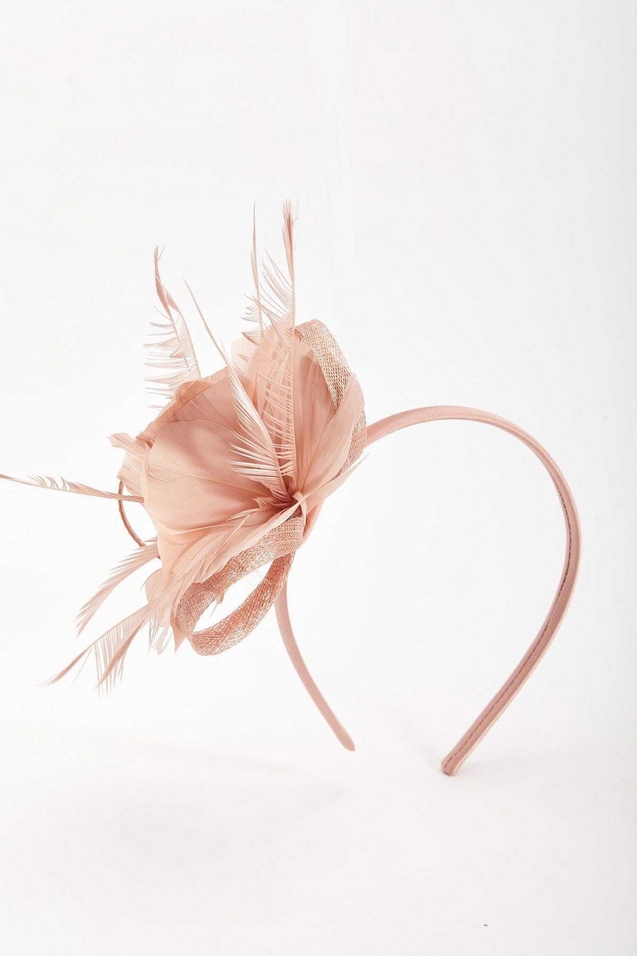 Fascinators | SOUL Accessories Baby Pink Feather Flower Fascinator